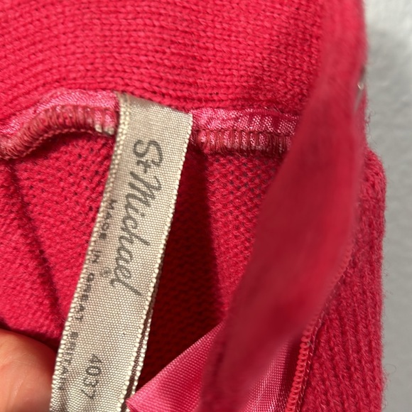 St Michael Shetland Wool Knit Skirt Sweater Set Pink size 12 vintage - Picture 14 of 14